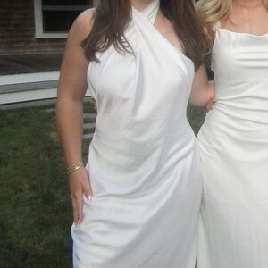 Show Me Your MuMu White Halter Maxi Dress